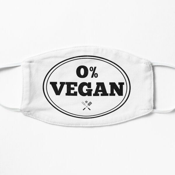 Anti Vegan Vegetarian BBQ Barbecue Smoker Grilling Tee Flat Mask