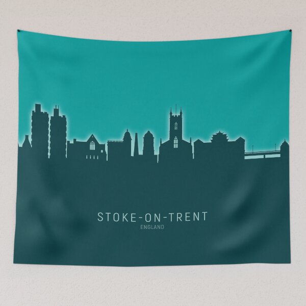Item preview, Stoke-on-Trent England Skyline designed and sold by ArtPrints.