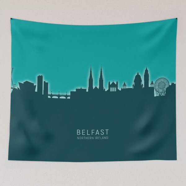 Item preview, Belfast Northern Ireland Skyline designed and sold by ArtPrints.
