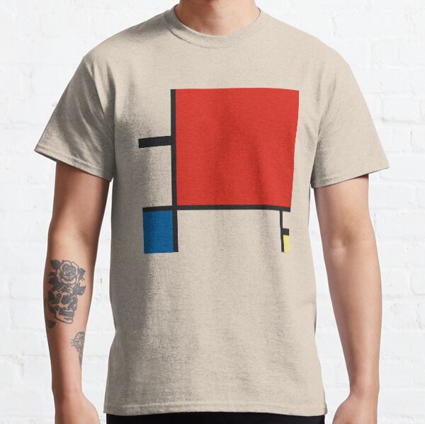 Piet Mondrian 1930 Composition II in Red, Blue, and Yellow Style, Artwork, Men, Women, Kids, Bags, Posters, Prints, Tshirts Classic T-Shirt