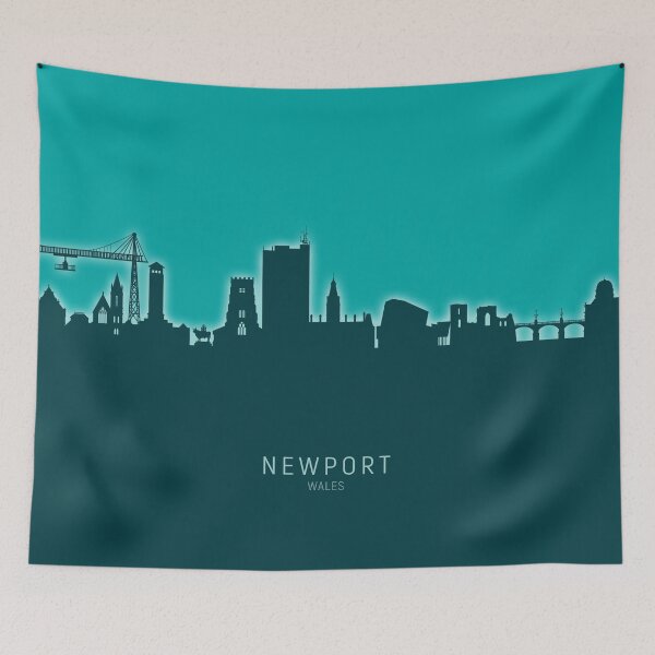 Artikelvorschau, Newport Wales Skyline entworfen und verkauft von ArtPrints.
