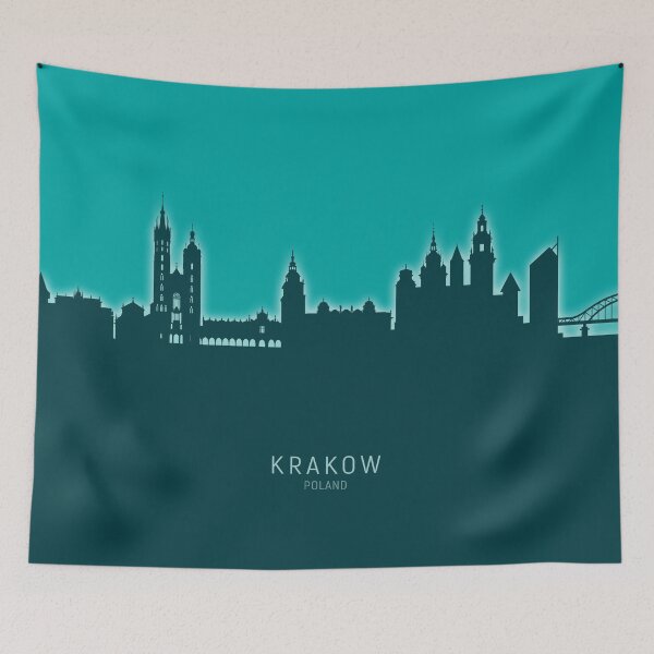 Item preview, Krakow Poland Skyline designed and sold by ArtPrints.