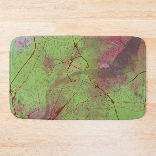 Item preview, Chattanooga Tennessee Street Map Art Watercolor Green Planet designed and sold by IvonDesign.