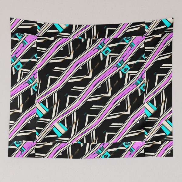 Item preview, Purple. Black. Blue. White. Morphed Design. Geometrical. Pattern  designed and sold by shirtdan.