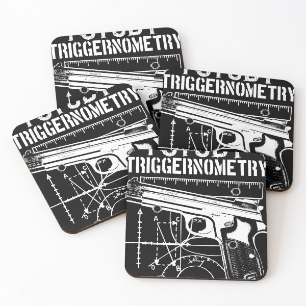 Item preview, Fun Math Fan Gun Geek Triggernometry Pun graphic designed and sold by Lisbob.