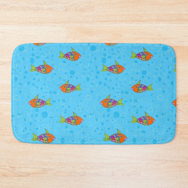 Item preview, Under the ocean view with one cute little colorful fish with water and bubbles pattern designed and sold by Sujitmone.