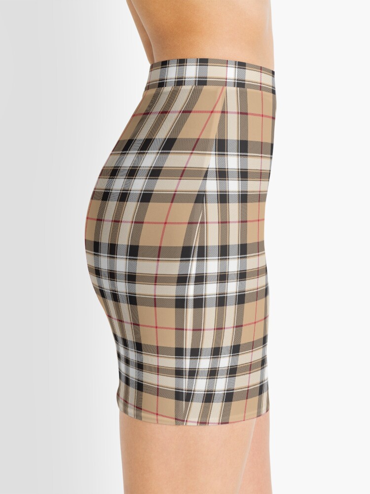 Alternate view of Pride of scotland gold tartan fabric texture Mini Skirt