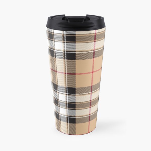 Pride of scotland gold tartan fabric texture Travel Coffee Mug