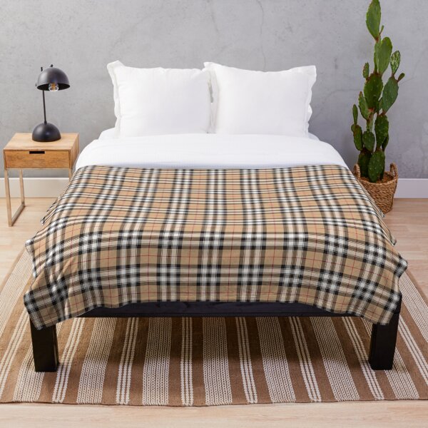Pride of scotland gold tartan fabric texture Throw Blanket