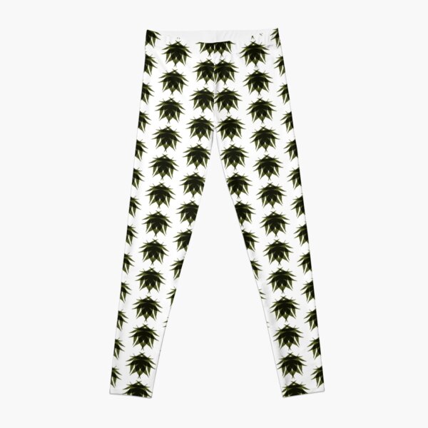 two cannabis leaves intertwined Leggings