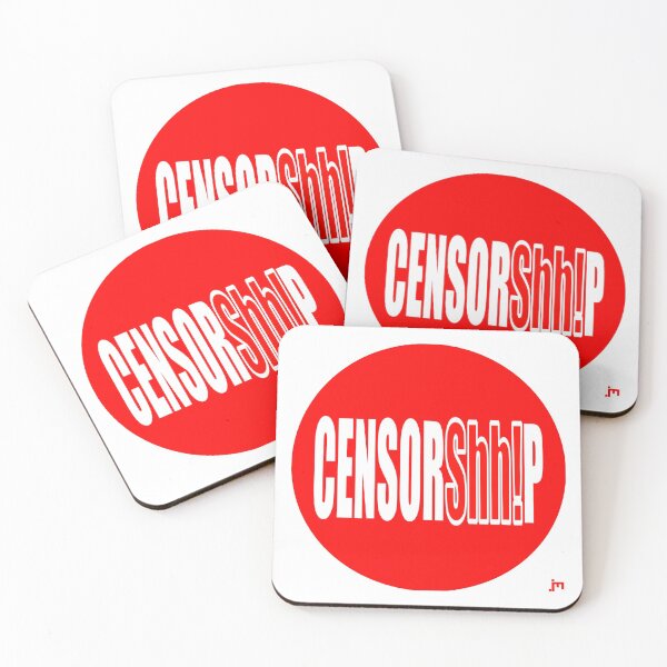 Item preview, CENSORSHIP "CENSORShh!P " T-Shirt and product design - Red and White designed and sold by JohnnyMyass.