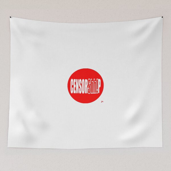 Item preview, CENSORSHIP "CENSORShh!P " T-Shirt and product design - Red and White designed and sold by JohnnyMyass.