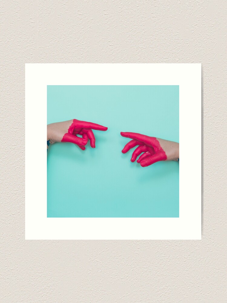 Alternate view of The touch of the hands Art Print