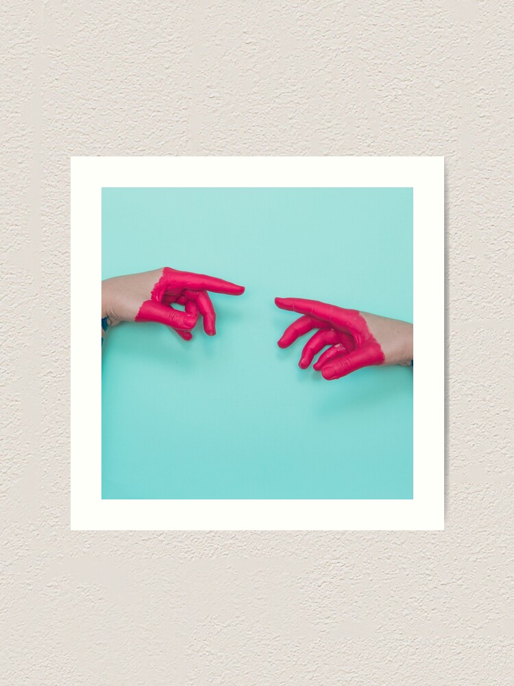 Alternate view of The touch of the hands Art Print