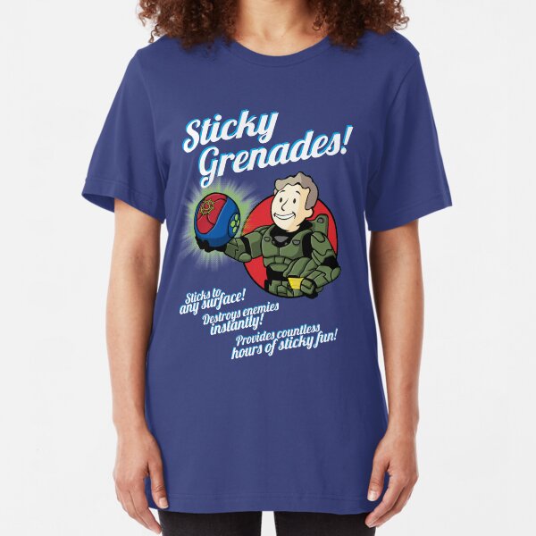 Sticky Grenades! Slim Fit T-Shirt