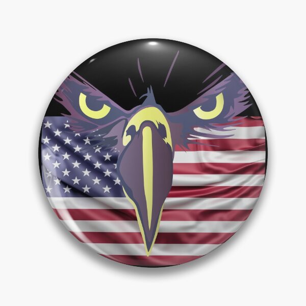 Item preview, Strong Eagle Eyes Protecting USA Flag Patriots Memory Gift designed and sold by peter2art.