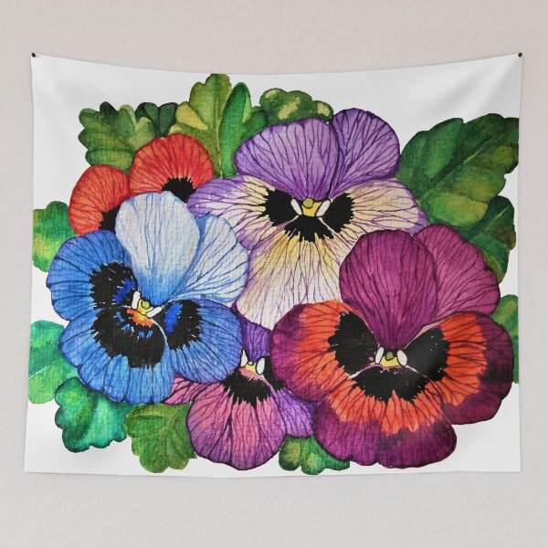 Item preview, Pansy Flowers In Watercolor  designed and sold by Oirabot.