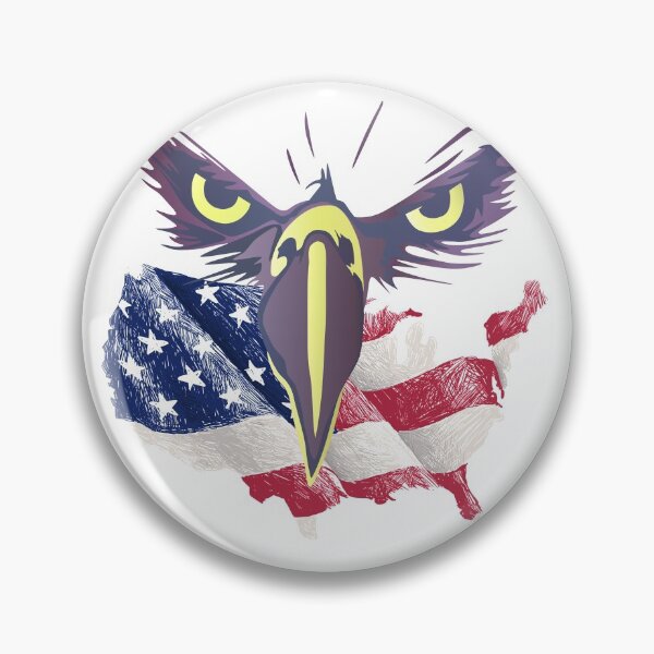 Item preview, Strong Eagle Eyes Protecting USA Flag Patriots Memory Gift designed and sold by peter2art.