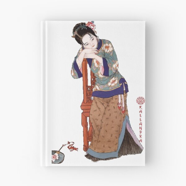 Item preview, China Art Print - Portrait of young Chinese girl dreaming on chair designed and sold by Kallandra.