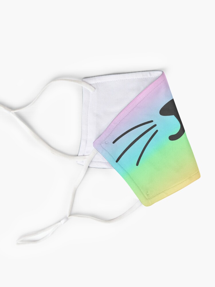 Alternate view of Tie Dye Cat Smile Mask