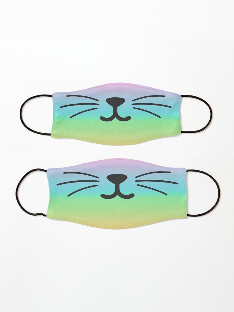 Alternate view of Tie Dye Cat Smile Mask