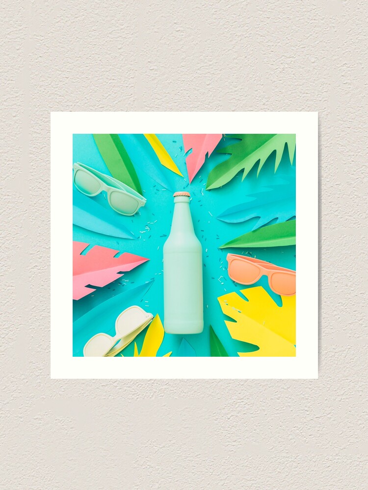 Alternate view of Blue beer bottle Art Print