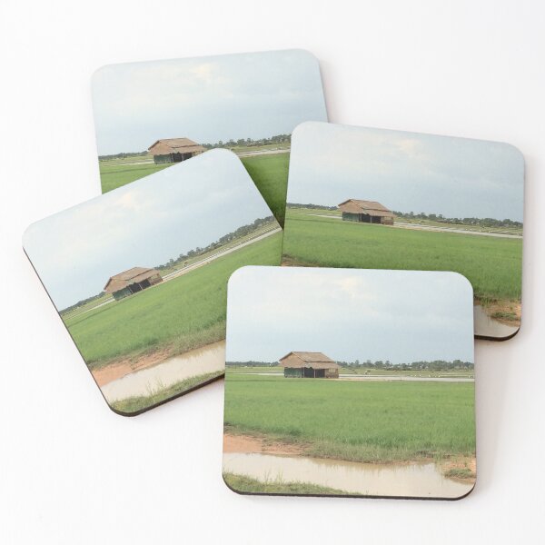 Item preview, Wooden hut on field designed and sold by Linnys-Designs.