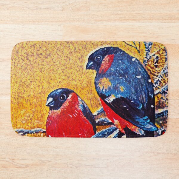 Item preview, Winter bullfinches designed and sold by helenkaiy.