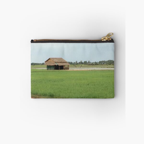 Item preview, Wooden hut on field designed and sold by Linnys-Designs.