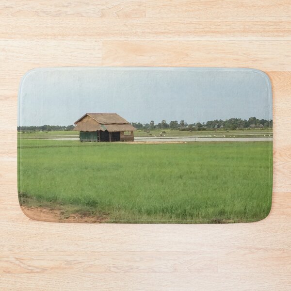 Item preview, Wooden hut on field designed and sold by Linnys-Designs.