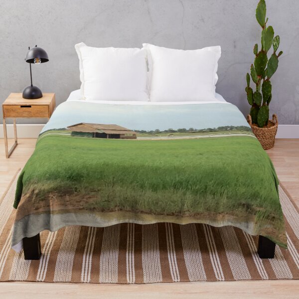 Item preview, Wooden hut on field designed and sold by Linnys-Designs.