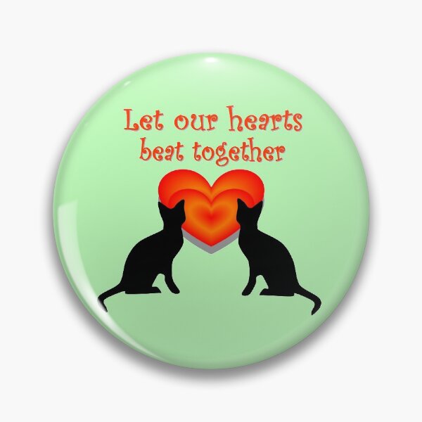 Item preview, A pair of cats, let our hearts beat together designed and sold by helenkaiy.