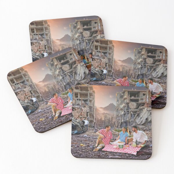 Item preview, Picnic in a War Zone with Car Crash and Sunset designed and sold by KALEIDOSCOPE UK.