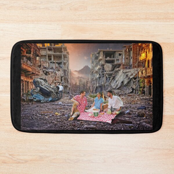 Item preview, Picnic in a War Zone with Car Crash and Sunset designed and sold by KALEIDOSCOPE UK.