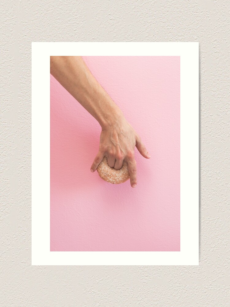Alternate view of Hand holds donut Art Print