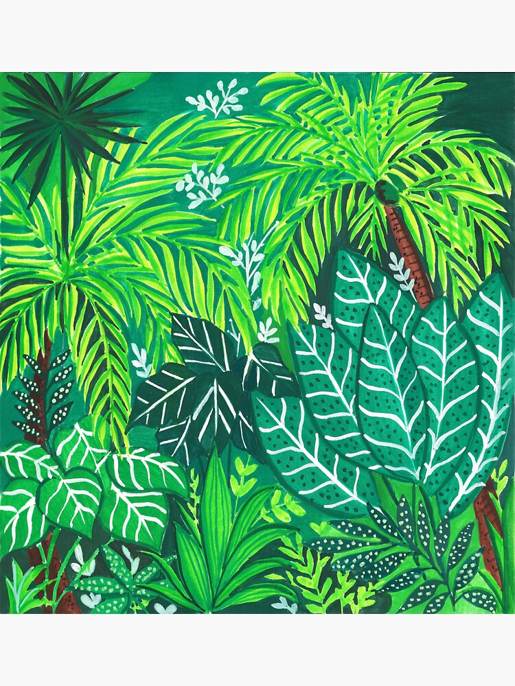 "Jungle trees" Sticker for Sale by Janhvi15 Redbubble