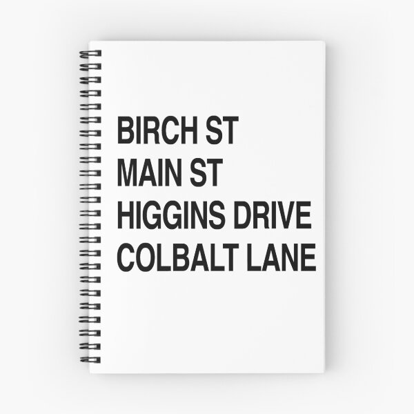 Item preview, Birch St Main St, Higgins Drive Colbalt Lane in black  designed and sold by Sophersgreen.