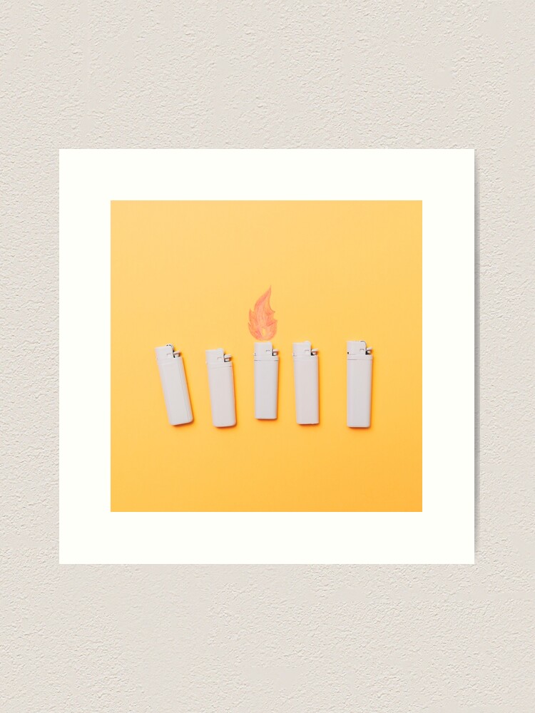 Alternate view of Five lighters and one fire Art Print