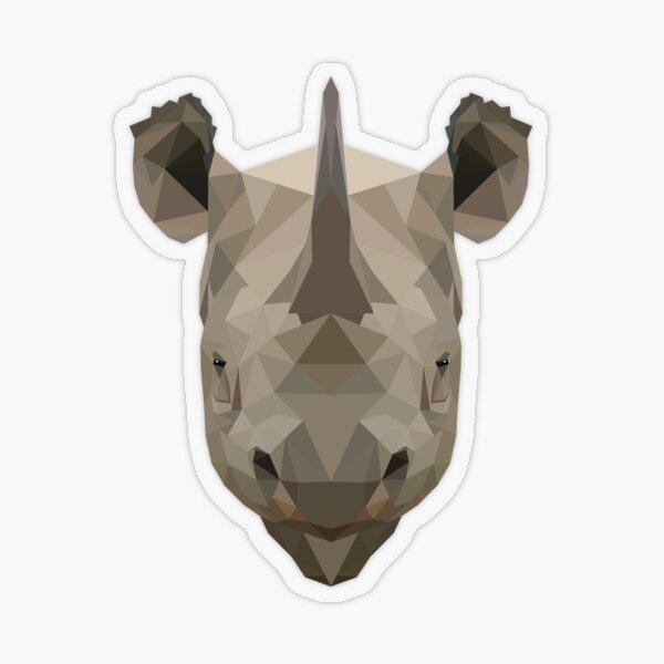 Rhino Transparent Sticker