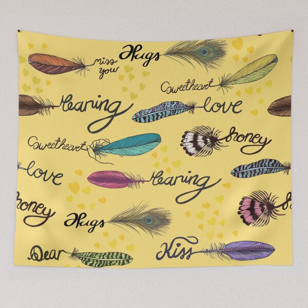 Item preview, Words written with beautiful feathers by hand designed and sold by Flyingwall.