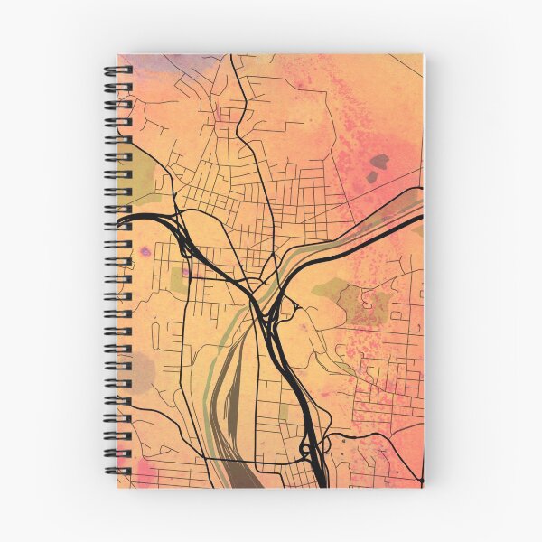Item preview, Cincinnati Ohio Street Map Art Watercolor Lava Explosion designed and sold by IvonDesign.