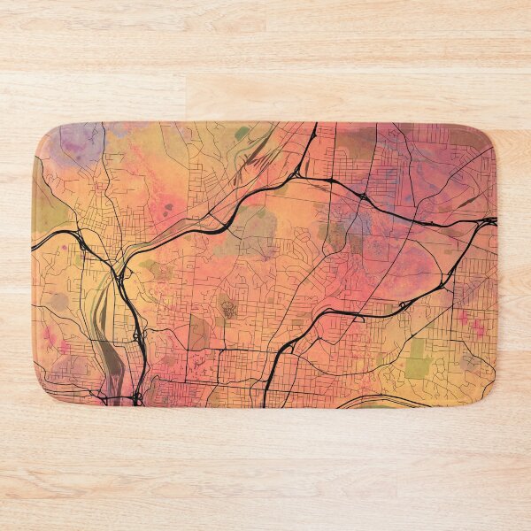 Item preview, Cincinnati Ohio Street Map Art Watercolor Lava Explosion designed and sold by IvonDesign.