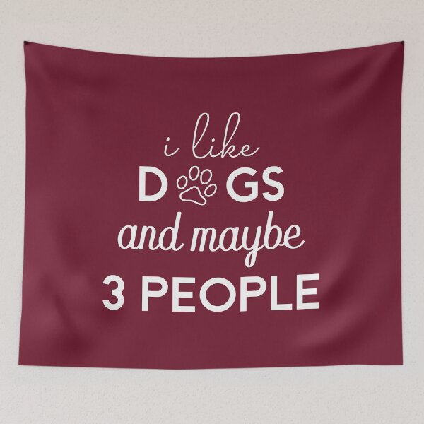 Item preview, I like dogs and maybe 3 people  designed and sold by Djalane.
