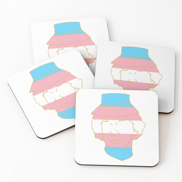 Item preview, Lucy Hicks Anderson - Historical LGBT Figure Trans Flag Silhouette Design designed and sold by AdelinePurdy.