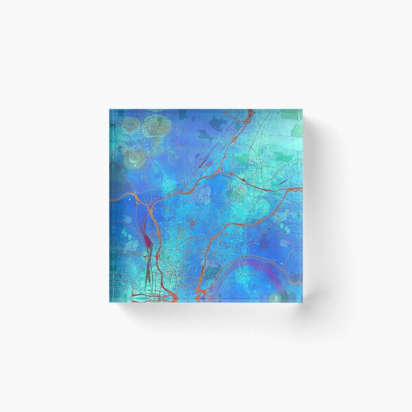 Item preview,  Cincinnati Ohio Street Map Art Watercolor Blue Lounge designed and sold by IvonDesign.