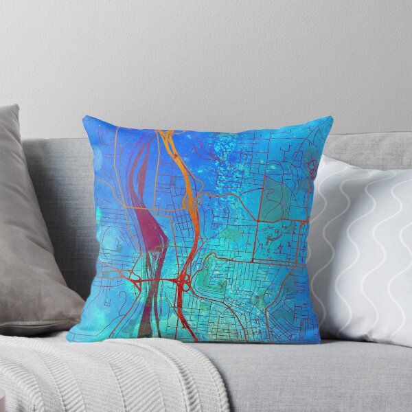 Item preview,  Cincinnati Ohio Street Map Art Watercolor Blue Lounge designed and sold by IvonDesign.