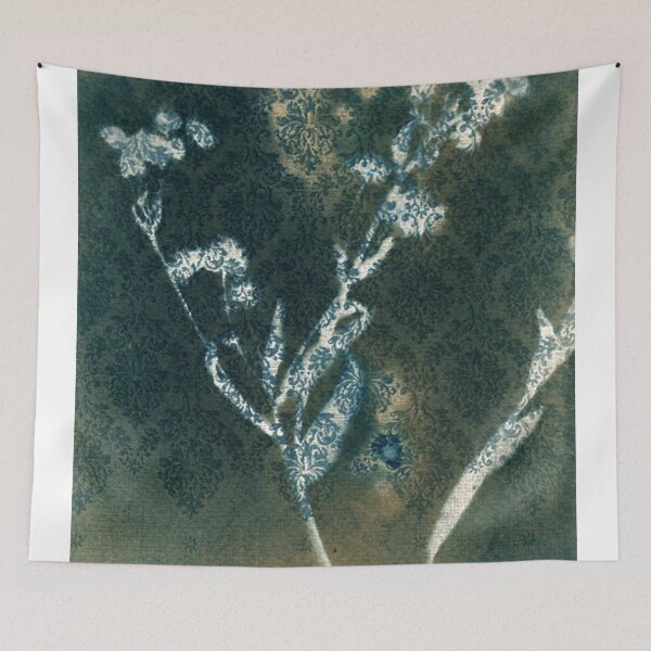Item preview, Botanical blue vintage floral cyanotype ornamental print 11 designed and sold by KasparekFineArt.