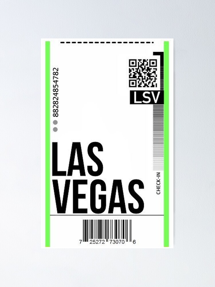 Las Vegas Boarding Pass Presentation Ticket