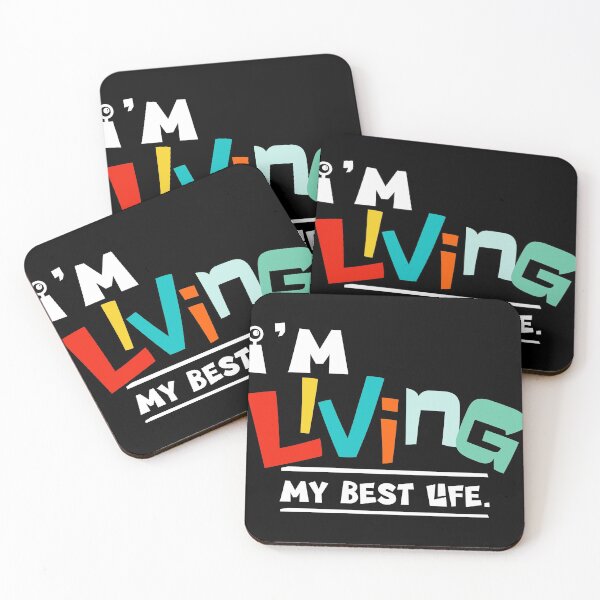 Item preview, I'm Living My Best Life print, Motivational Tee designed and sold by Lisbob.