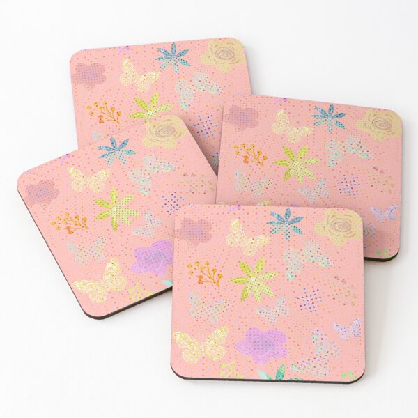 Item preview, Spring Flowers and Butterflies - Flame Scarlet designed and sold by wazoosi.